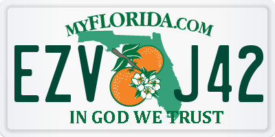 FL license plate EZVJ42