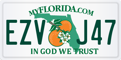 FL license plate EZVJ47