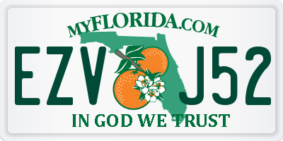 FL license plate EZVJ52