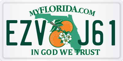 FL license plate EZVJ61