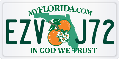 FL license plate EZVJ72