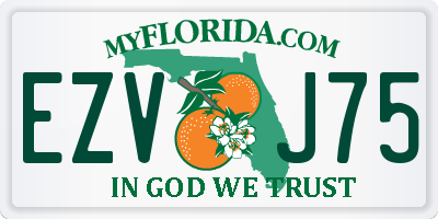 FL license plate EZVJ75