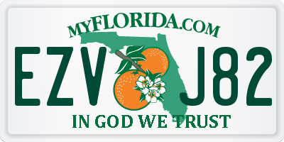 FL license plate EZVJ82