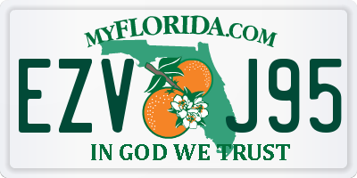 FL license plate EZVJ95