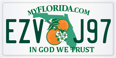 FL license plate EZVJ97