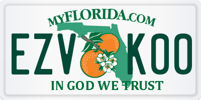 FL license plate EZVK00