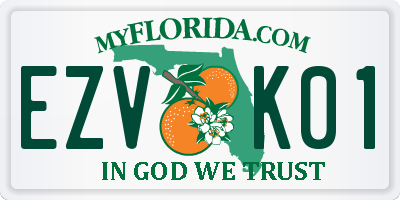 FL license plate EZVK01