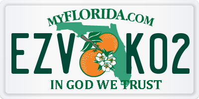 FL license plate EZVK02