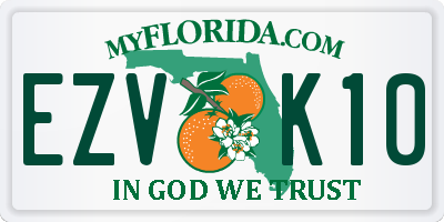 FL license plate EZVK10