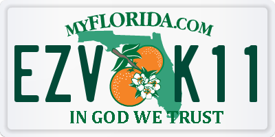 FL license plate EZVK11