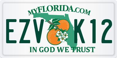 FL license plate EZVK12