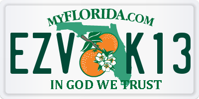 FL license plate EZVK13