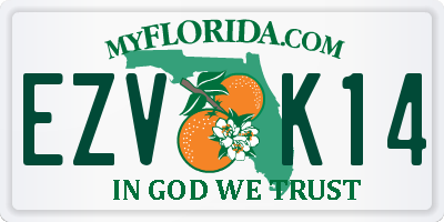 FL license plate EZVK14