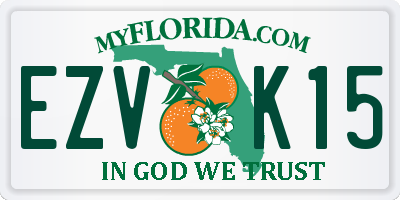 FL license plate EZVK15