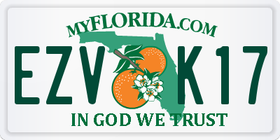 FL license plate EZVK17