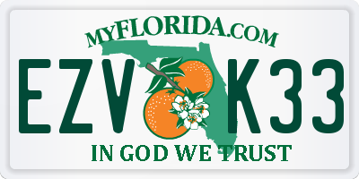 FL license plate EZVK33