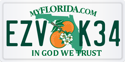 FL license plate EZVK34