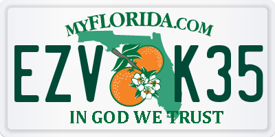 FL license plate EZVK35