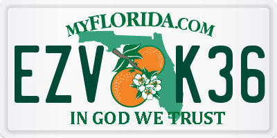 FL license plate EZVK36