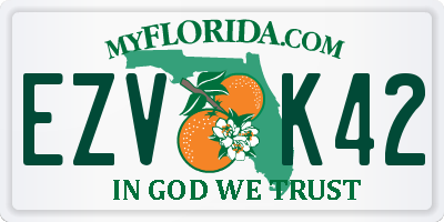 FL license plate EZVK42