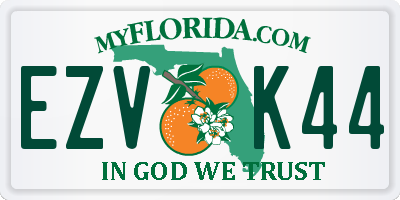 FL license plate EZVK44