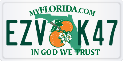 FL license plate EZVK47