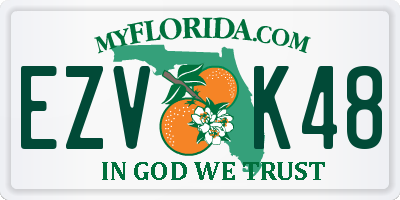 FL license plate EZVK48