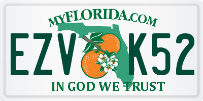 FL license plate EZVK52