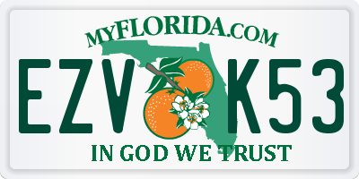 FL license plate EZVK53