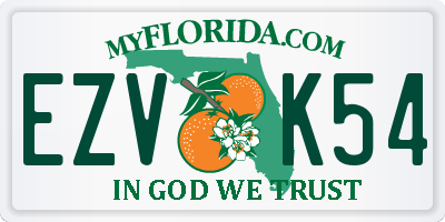 FL license plate EZVK54