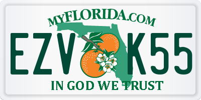 FL license plate EZVK55