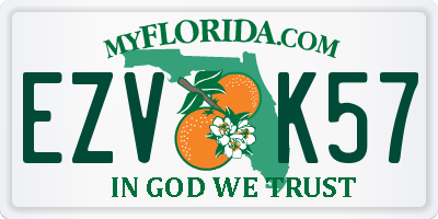 FL license plate EZVK57