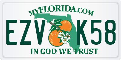 FL license plate EZVK58