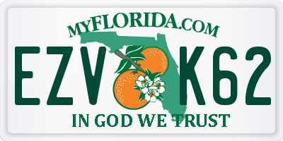 FL license plate EZVK62