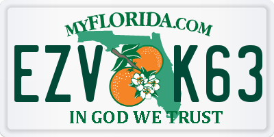 FL license plate EZVK63