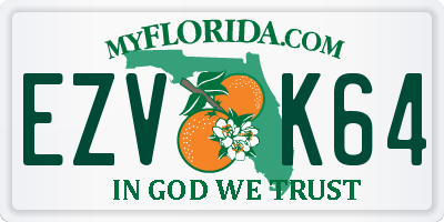 FL license plate EZVK64