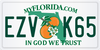 FL license plate EZVK65