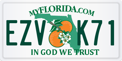 FL license plate EZVK71