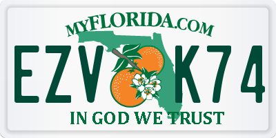 FL license plate EZVK74