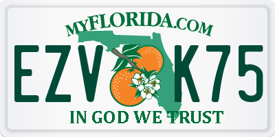 FL license plate EZVK75