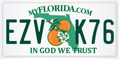 FL license plate EZVK76