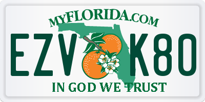 FL license plate EZVK80