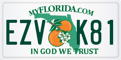 FL license plate EZVK81