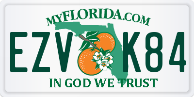 FL license plate EZVK84