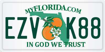 FL license plate EZVK88