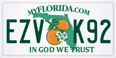 FL license plate EZVK92