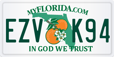 FL license plate EZVK94