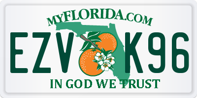 FL license plate EZVK96