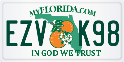 FL license plate EZVK98