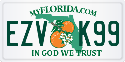 FL license plate EZVK99